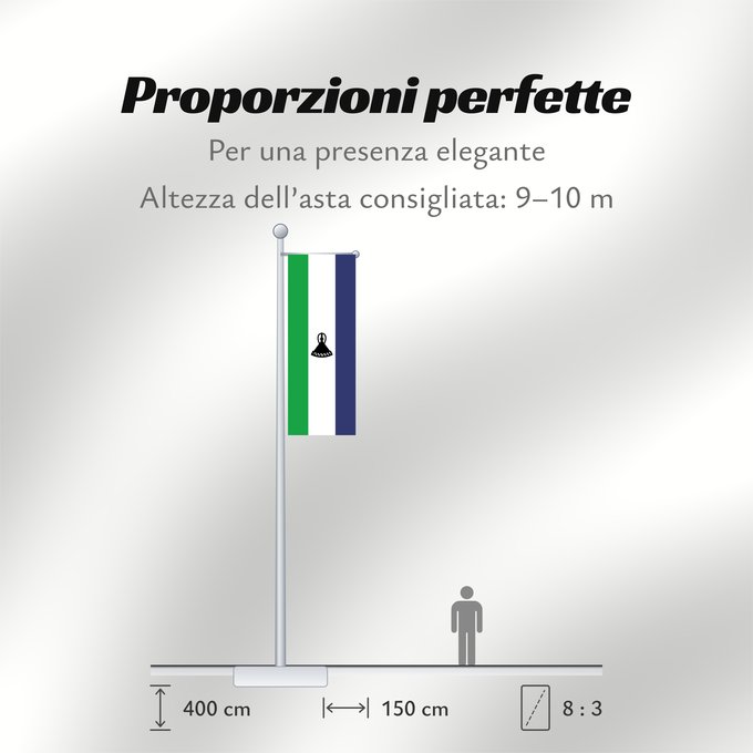 Proporzioni della bandiera: Lesotho Lesoto Lesothos Lesota Seboko ye Lesotho