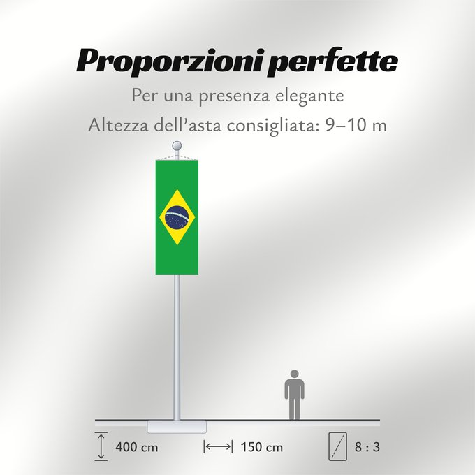 Proporzioni della bandiera: Brazil Brésil Brasil Brasilien Brasile