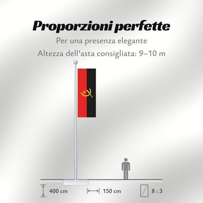 Proporzioni della bandiera: Angola Dell Angola የአንጎላ ሰንደቅ ዓላማ علم أنغولا Angoly Σημαία της Αγκόλας پرچم آنگولا Angolan अंगोला ध्वज Bandel a Ngola Ala Angolayê Bɛndɛ́lɛ ya Angola Sainan i Angola Angolei Флаг Анголы Angole Angoola Seboko ye Angola Angolas அங்கோலா கொடி Mujeko ya Angola