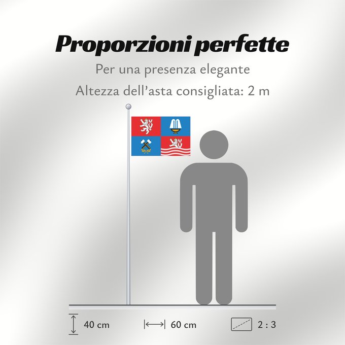 Proporzioni della bandiera: Karlovy Vary Region Région de Karlovy Vary Región de Karlovy Vary Region Karlovy Vary Regione di Karlovy Vary