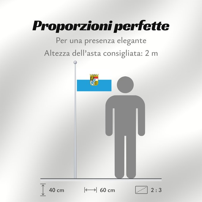 Proporzioni della bandiera: Bavaria  state	Bavaria	Baviera
