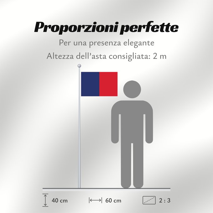 Proporzioni della bandiera: Cagliari	Bandèra de Castéddu