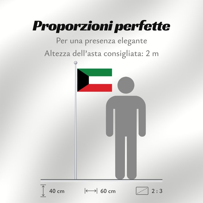 Proporzioni della bandiera: Kuwait Koweït Kuwaitlabel QS Les