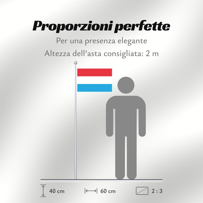 Proporzioni della bandiera: Luxembourg Luxemburgo Luxemburg Lussemburghese Luksemburga Сцяг Люксембурга Национално знаме на Люксембург Banniel Luksembourg Lucemburská vlajka Luxembourgs Σημαία του Λουξεμβούργου Luksemburgi lipp پرچم لوکزامبورگ Luxemburgin Lucsamburg ლუქსემბურგის დრო