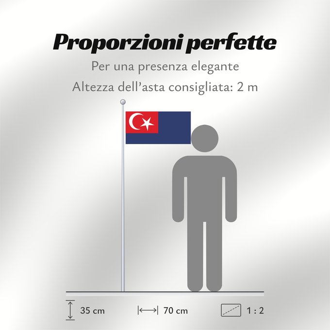Proporzioni della bandiera: Johor Malaysian state Johor Johor o Johore