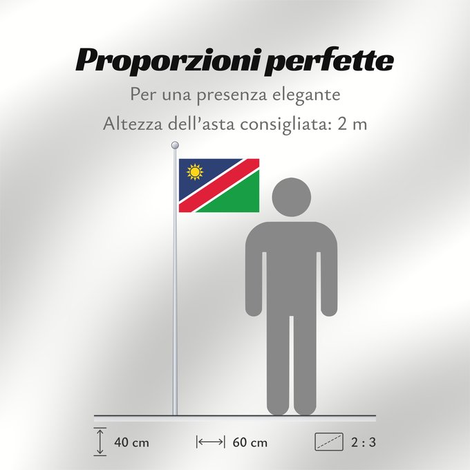 Proporzioni della bandiera: Namibia Namibie Namibië