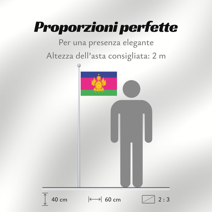 Proporzioni della bandiera: Krasnodar Krai Krasnodar Krai Kraï de Krasnodar Krai de Krasnodar Krasnodar krai Kraj di Krasnodar
