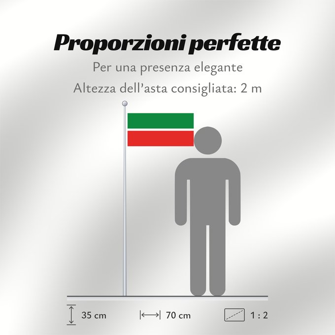 Proporzioni della bandiera: Tatarstan	Republic of Tatarstan	Tatarstan ou République du Tatarstan	Tartaristán	Государственный флаг Республики Татарстан	Татарстан Республикасының Дәүләт флагы	Прапор Республіки Татарстан РФ