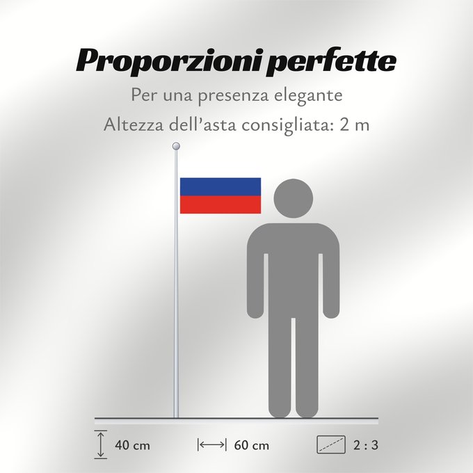 Proporzioni della bandiera: Russia Russian Federation Russie Rusia Russische Föderation