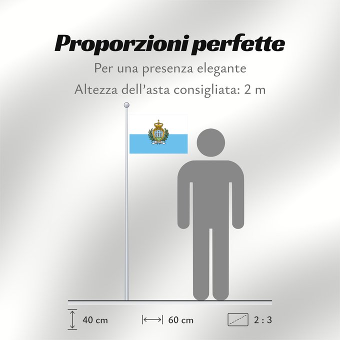 Proporzioni della bandiera: San Marino  civil	San Marino	Saint-Marin