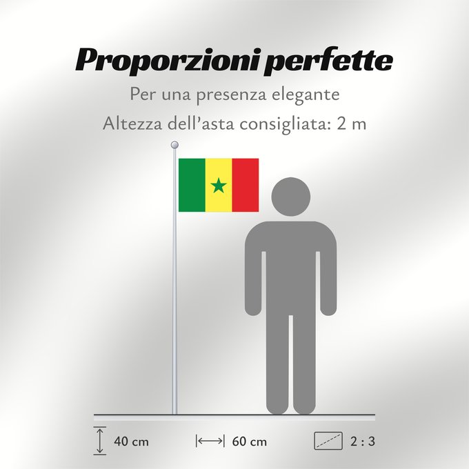 Proporzioni della bandiera: Senegal Sénégal Senegalo پرچم سنگال Senegala