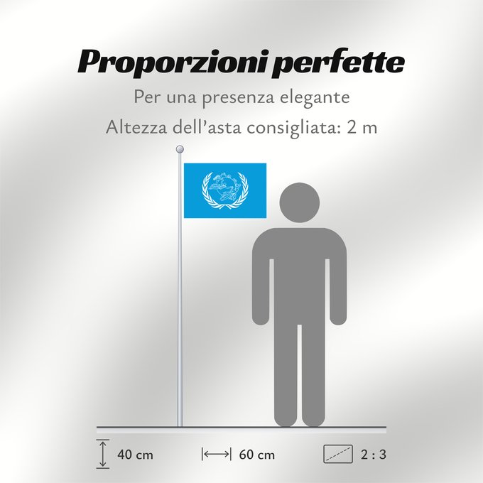 Proporzioni della bandiera: UPU	Universal Postal Union	L Union postale universelle	Weltpostverein	Dell Unione Postale Universale	Прапор Всесвітнього поштового союзу