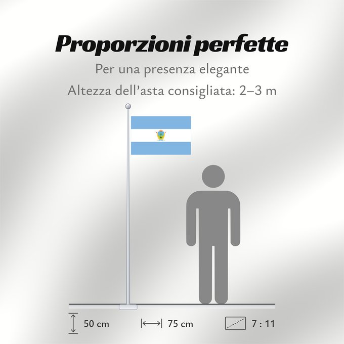Proporzioni della bandiera: Provincia de La Pampa La Pampa Province of Argentina province de La Pampa Provinz La Pampa Provincia di La Pampa