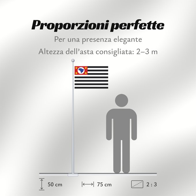 Proporzioni della bandiera: São Paulo	Sao Paulo	São Paulo, Brasil