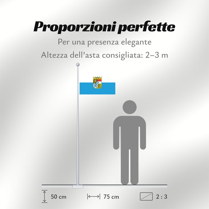 Proporzioni della bandiera: Bavaria  state	Bavaria	Baviera