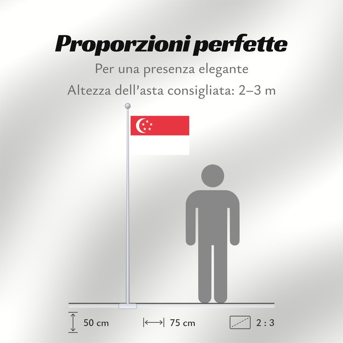 Proporzioni della bandiera: Singapore Singapour Singapur Singapuru علم سنغافورة Singapuro Singapura Флаг Сингапура Singapurja சிங்கப்பூரி்ன் கொடி 新加坡国旗