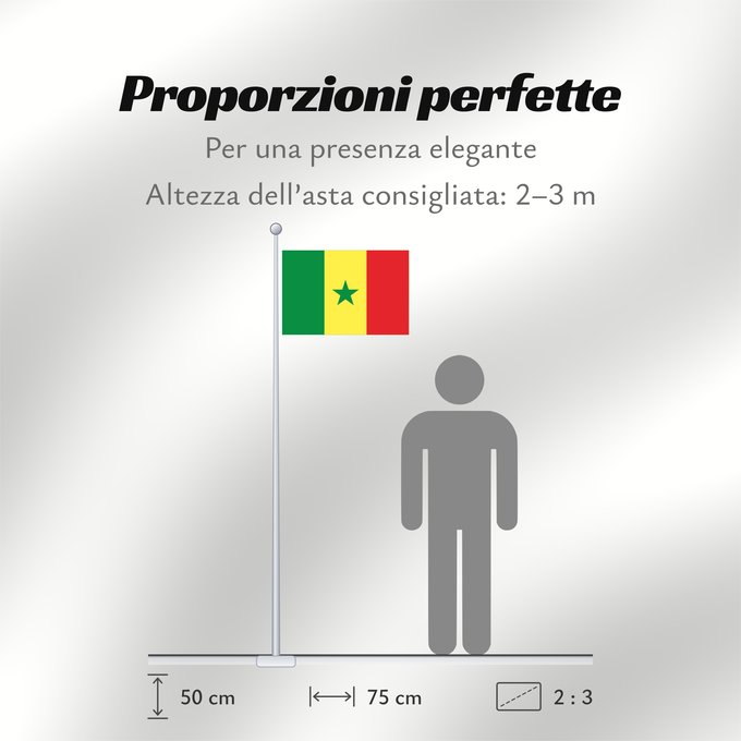 Proporzioni della bandiera: Senegal Sénégal Senegalo پرچم سنگال Senegala
