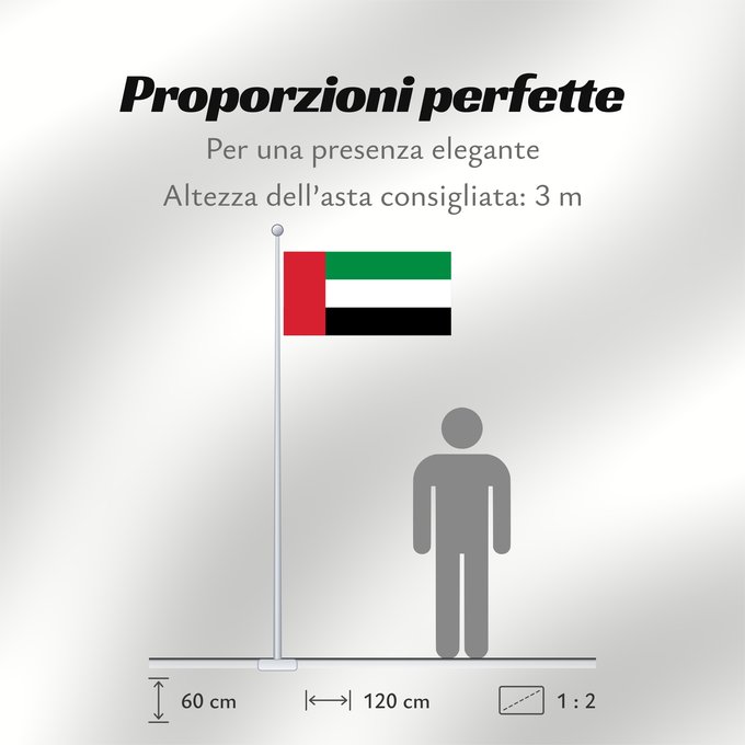 Proporzioni della bandiera: Fujairah Fuyaira Fudschaira United Arab Emirates