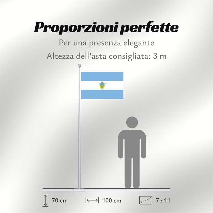Proporzioni della bandiera: Provincia de La Pampa La Pampa Province of Argentina province de La Pampa Provinz La Pampa Provincia di La Pampa