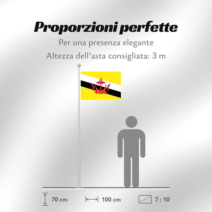 Proporzioni della bandiera: Brunei Brunei Darussalam Brunéi علم بروناي Bruneis Brunein 브루나이의 국기 Bruney Brunei / بنديرا بروني ဘရူနိုင်းနိုင်ငံ၏ အလံတော် Флаг Брунея Bruneja புரூணை கொடி ธงชาติบรูไนดารุสซาลาม Watawat Brunay Cờ Brunei 文莱国旗
