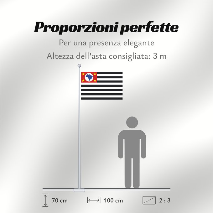 Proporzioni della bandiera: São Paulo Sao Paulo São Paulo, Brasil