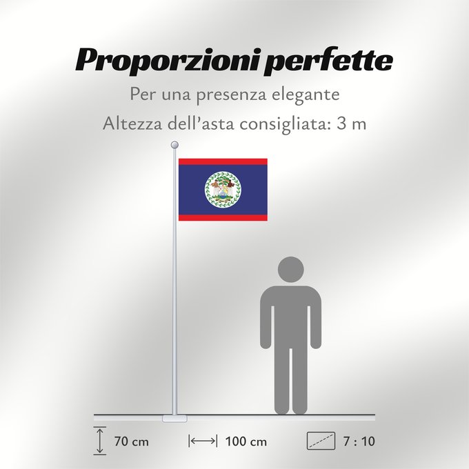 Proporzioni della bandiera: Belize Belice Banniel Belize Belizen Belizae Флаг Белиза Belizeja Belizes Quốc kỳ Belize
