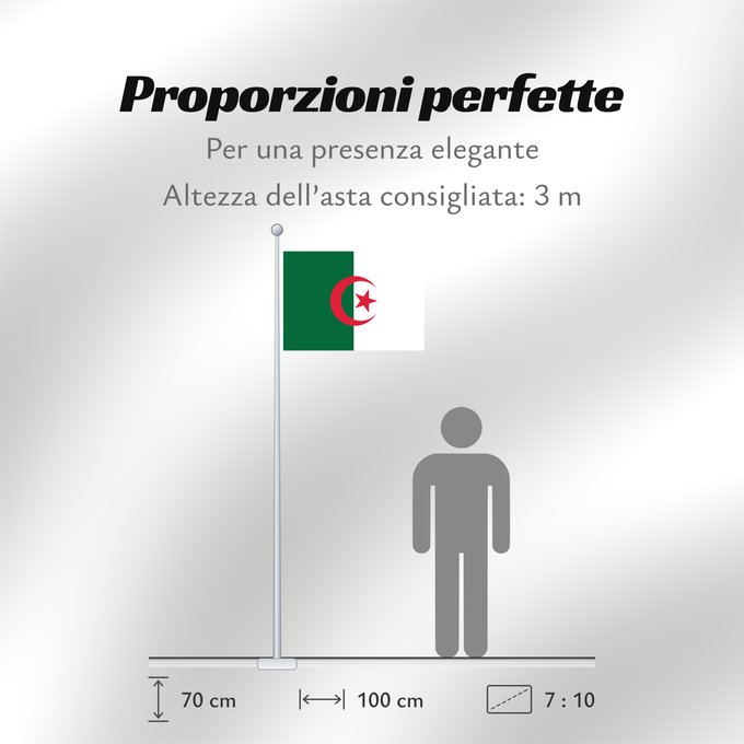 Proporzioni della bandiera: Algeria L Algérie Argelia Algerien Dell Algeria Algerije Argélia Algierii Vo Algérie علم الجزائر Σημαία της Αλγερίας Alĝerio Algerian דגל אלג יריה Algéria Aljazair アルジェリアの国旗 Asenǧaq n Dzayer 알제리의 국기 Drapèu d Argeria Флаг Алжира Alžirije Algeriets ⴰⵏⴰⵢ ⴰⴷⵣ