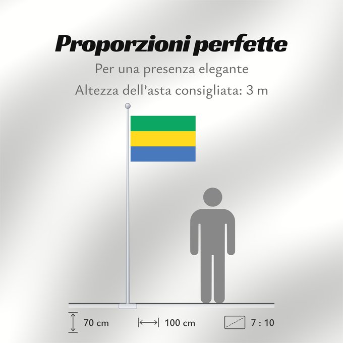Proporzioni della bandiera: Gabon Gabón Gabun Gabão علم جمهوريةالغابون Banniel Gabon Gabons Gabono Gabongo bandera پرچم گابن Drapél du Gabon Dalapo ya Ngabu Bɛndɛ́lɛ ya Gabɔ́ Bendêre tî Gaböon