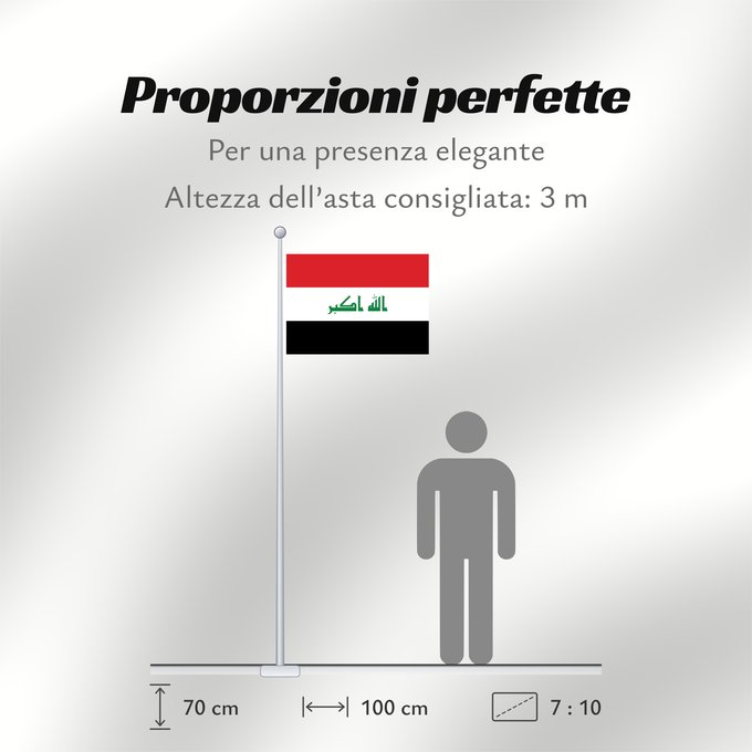 Proporzioni della bandiera: Iraq L Irak Irak Dell Iraq Iraku علم العراق ܐܬܐ ܕܥܝܪܐܩ ئاڵای عێراق Irácká vlajka Desmale Iraq Irako پرچم عراق Irakin イラクの国旗 이라크의 국기 Alaya Iraq Флаг Ирака Iraka Ciraaq Yrak baýdagy Прапор Іраку