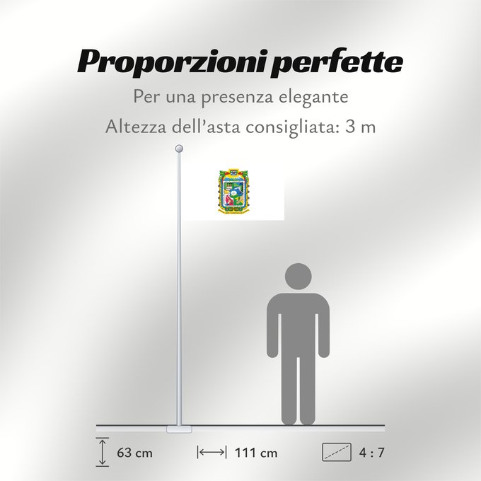 Proporzioni della bandiera: Puebla