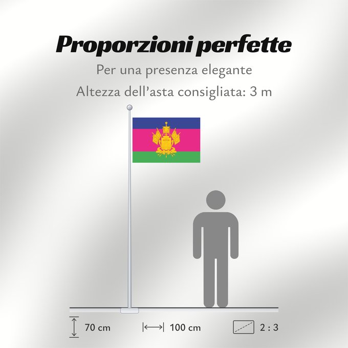 Proporzioni della bandiera: Krasnodar Krai Krasnodar Krai Kraï de Krasnodar Krai de Krasnodar Krasnodar krai Kraj di Krasnodar