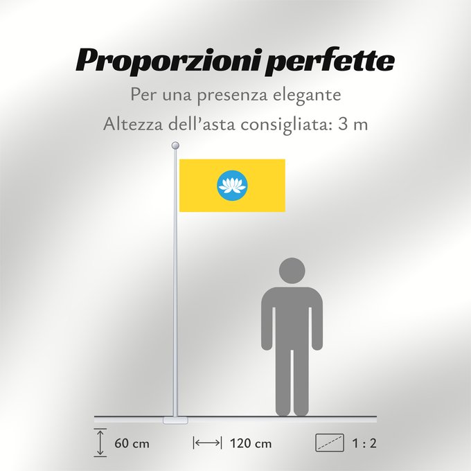 Proporzioni della bandiera: Kalmykia	Kalmoukie	República de Kalmukia 	Kalmückien	Флаг Республики Калмыкия	Туг Хальмг Таңһч