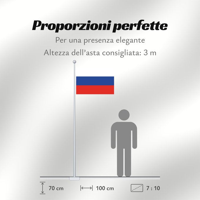 Proporzioni della bandiera: Russia Russian Federation Russie Rusia Russische Föderation