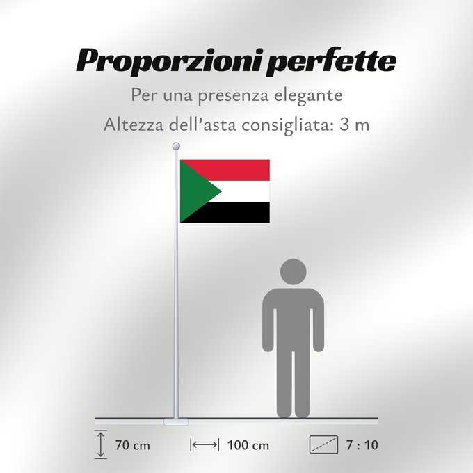 Proporzioni della bandiera: Sudan	Soudan	Sudán	Soedan	علم السودان	Sudans