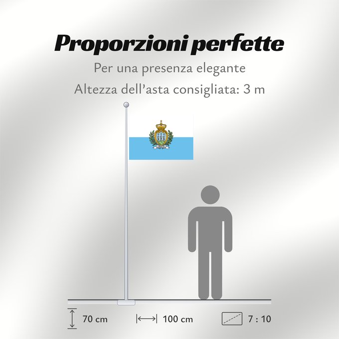 Proporzioni della bandiera: San Marino  civil	San Marino	Saint-Marin