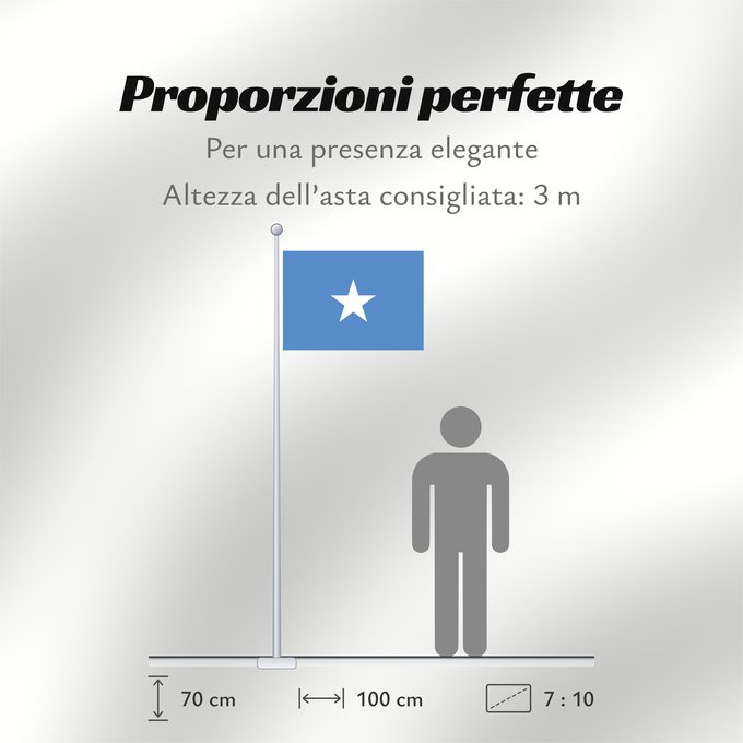Proporzioni della bandiera: Somalia	Somalie	Somalië	علم الصومال	ソマリアの国旗	Прапор Сомалі
