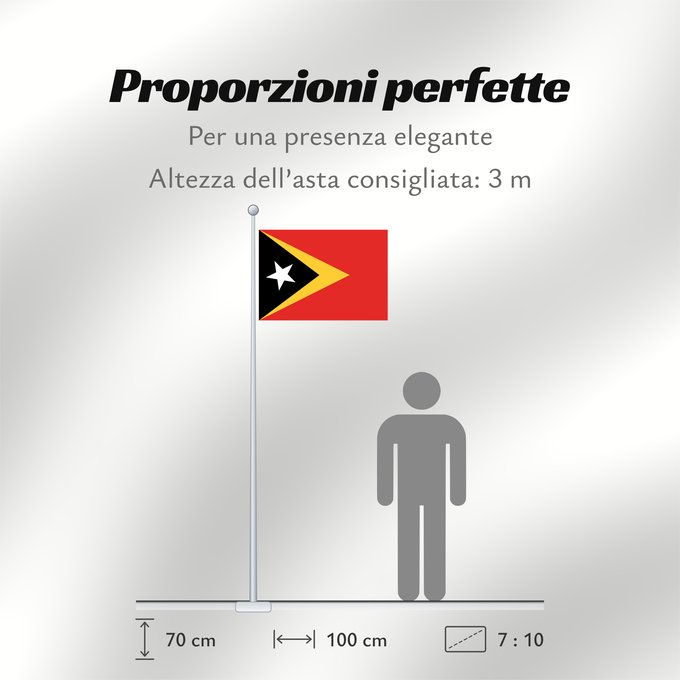 Proporzioni della bandiera: East Timor Timor-Leste East Timor Timor oriental Timor Oriental Osttimor Timor Est Timor-Leste Oost-Timor Timor-Leste علم تيمور الشرقية তিমুর লেস্তের জাতীয় পতাকা Timor Leste Флаг Восточного Тимора Östtimors Timór Lorosa e nian