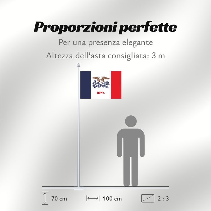 Proporzioni della bandiera: Iowa