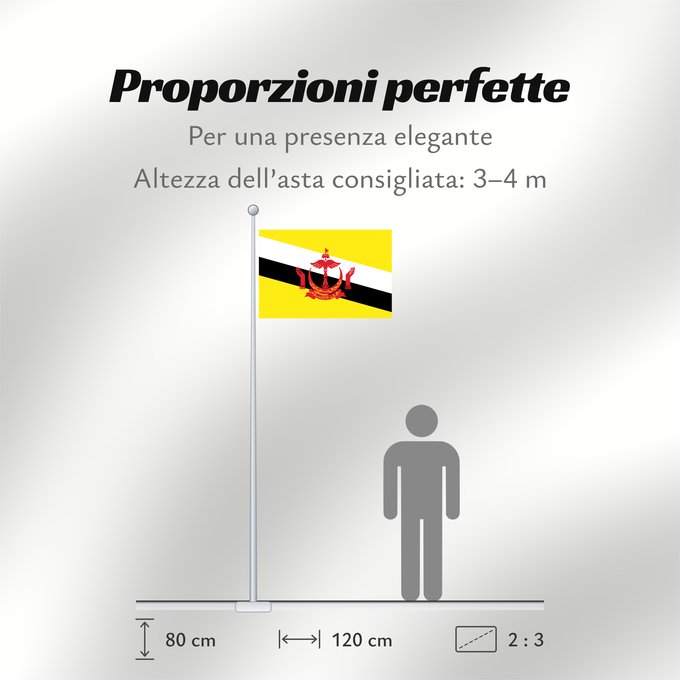 Proporzioni della bandiera: Brunei Brunei Darussalam Brunéi علم بروناي Bruneis Brunein 브루나이의 국기 Bruney Brunei / بنديرا بروني ဘရူနိုင်းနိုင်ငံ၏ အလံတော် Флаг Брунея Bruneja புரூணை கொடி ธงชาติบรูไนดารุสซาลาม Watawat Brunay Cờ Brunei 文莱国旗