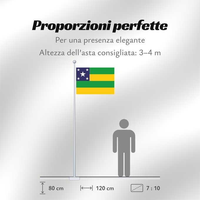 Proporzioni della bandiera: Sergipe	State of Sergipe, Brazil	Sergipe, Brasil