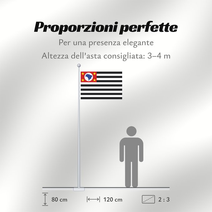 Proporzioni della bandiera: São Paulo Sao Paulo São Paulo, Brasil
