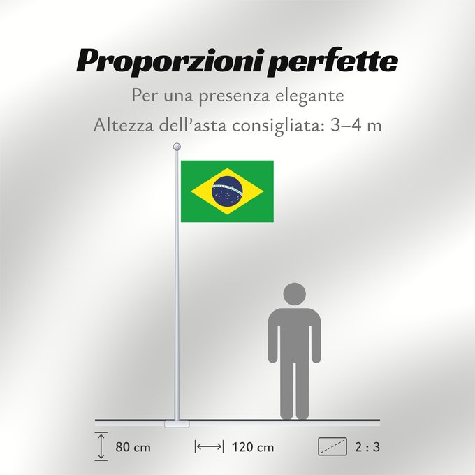 Proporzioni della bandiera: Brazil	Brésil	Brasil	Brasilien	Brasile