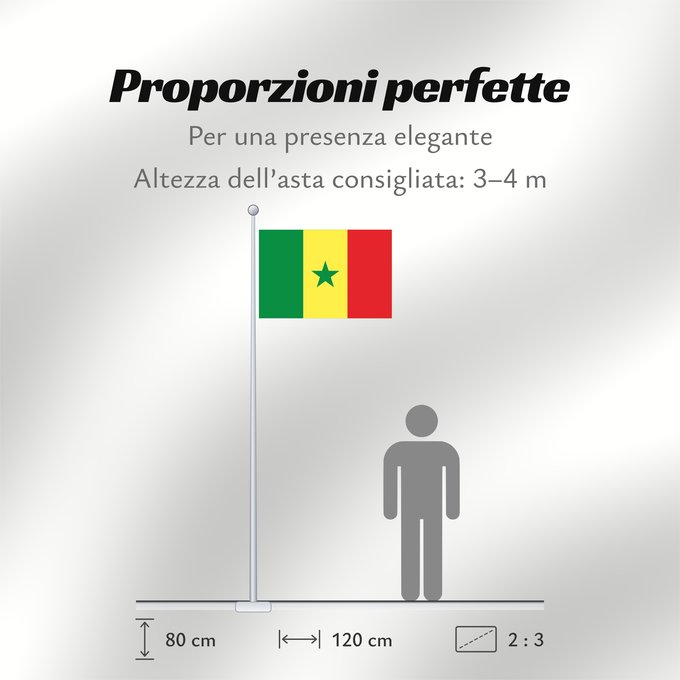 Proporzioni della bandiera: Senegal	Sénégal	Senegalo	پرچم سنگال	Senegala