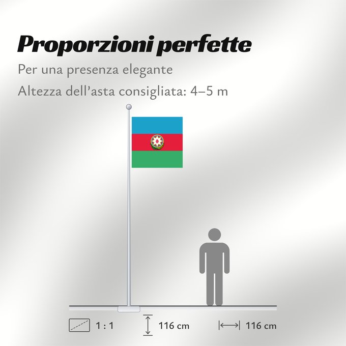 Proporzioni della bandiera: Standard of the President of Azerbaijan