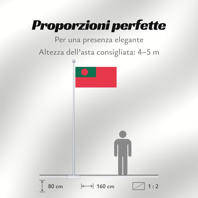 Proporzioni della bandiera: Civil Ensign of Bangladesh Bangladesh - Civil Ensign Bangladesh - Pavillon Civil Bangladés - Pabellón Civil Bangladesch - Zivilschiffsflagge Bangladesh - Bandiera Civile