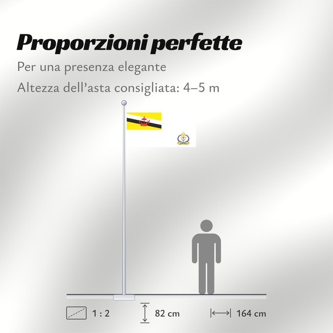 Proporzioni della bandiera: Naval Ensign of Brunei