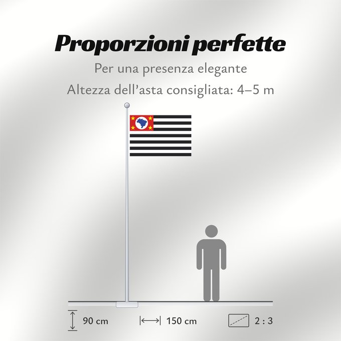 Proporzioni della bandiera: São Paulo Sao Paulo São Paulo, Brasil