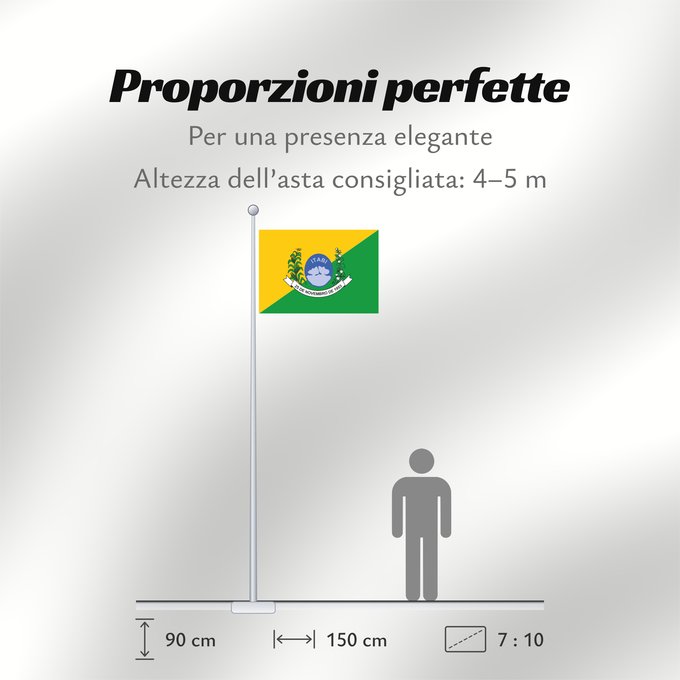 Proporzioni della bandiera: Itabi	Município Itabi, sergipe