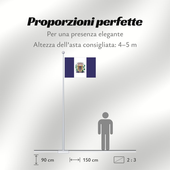 Proporzioni della bandiera: Leme SaoPaulo Brasil	Leme	Município de Leme no Estado de São Paulo