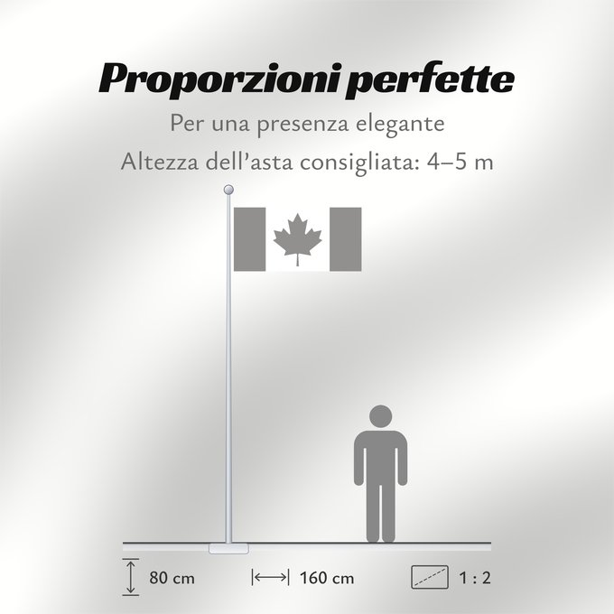 Proporzioni della bandiera: CanadaFlagBW National Flag of Canada